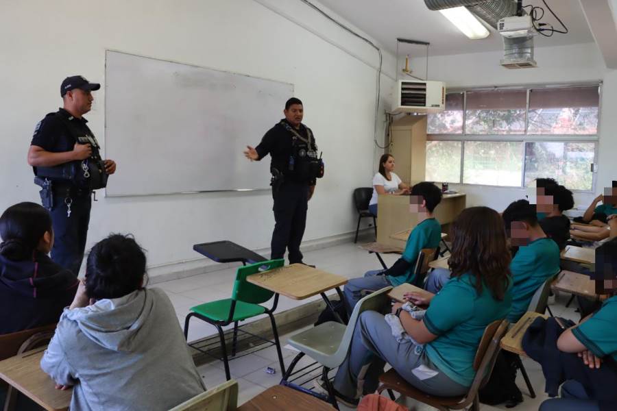 Impartió SSPM pláticas preventivas a estudiantes del COBACH 9
