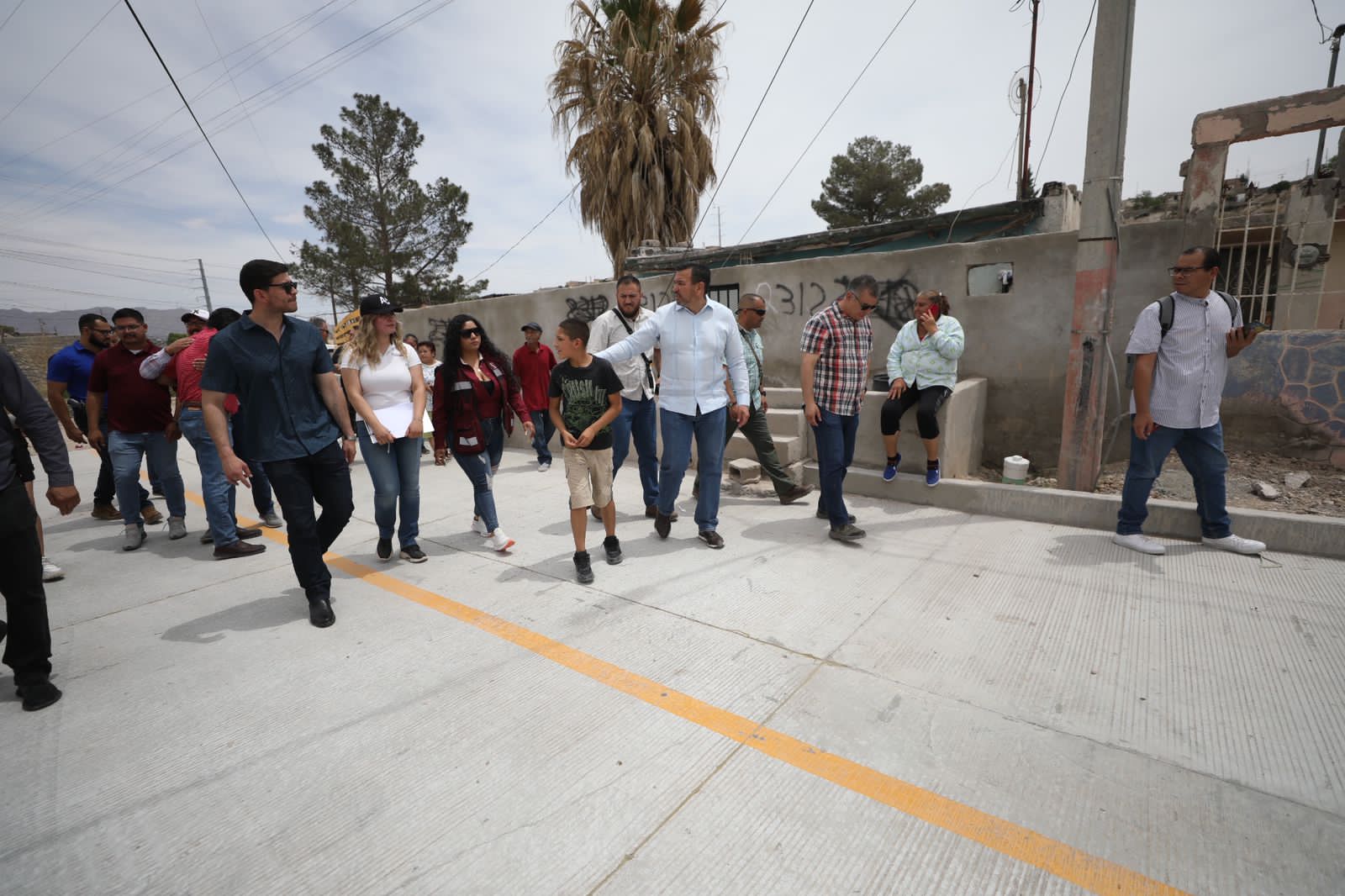 Entregan obras de pavimentación en la colonia Fronteriza Baja