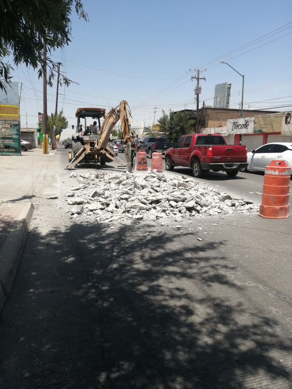 JMAS Juárez instalará concreto hidráulico sobre Plutarco Elías Calles
