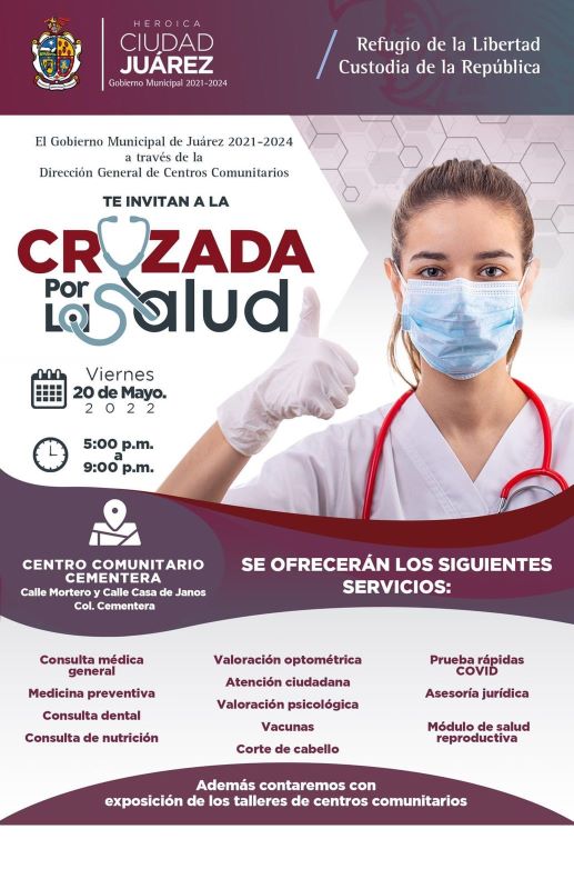 Realizaran cruzada por la Salud este viernes