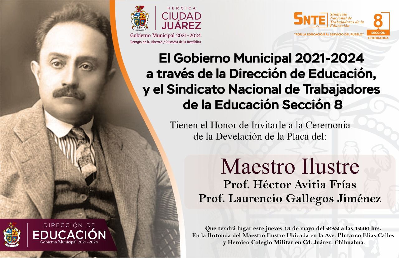 Reconocerá Gobierno Municipal a dos profesores en el marco del Día del Maestro