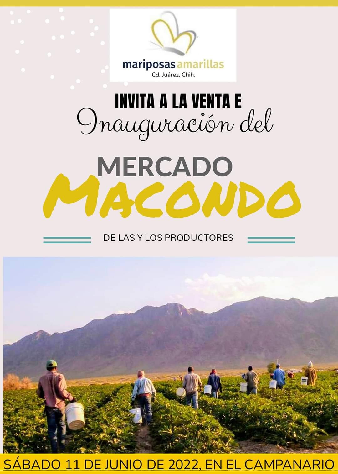 Llevará Mariposas Amarillas el Mercado Macondo a El Campanario