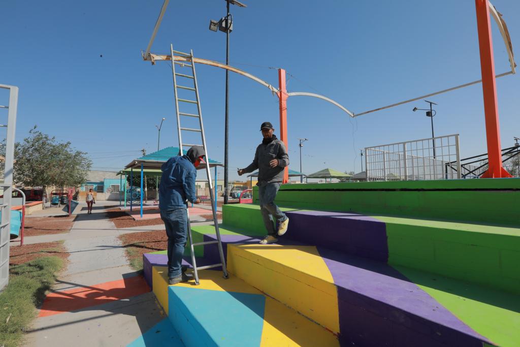 Remodelan Parque Lerma en Riberas del Bravo