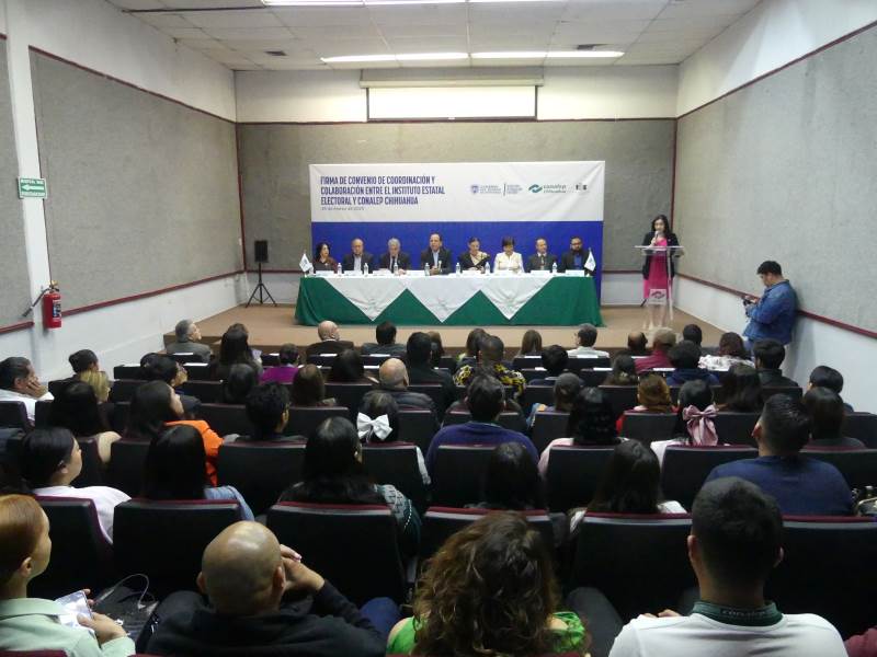 Firman IEE y Conalep convenio de colaboración para fomentar la participación ciudadana