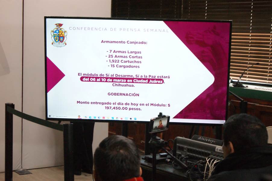 Extienden campaña de canje de armas “Sí al Desarme, Sí a la Paz”