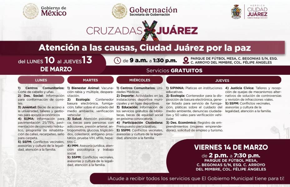 Toca a la Colonia Felipe Ángeles Cruzada por Juárez