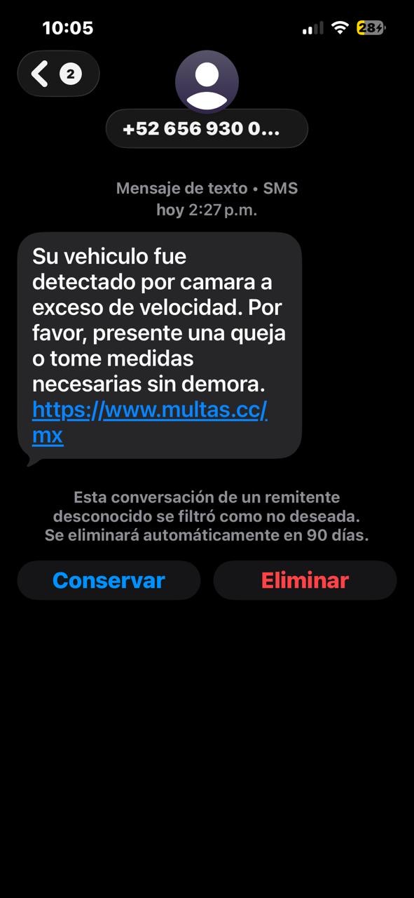 Emiten alerta por falsas notificaciones de multas viales.