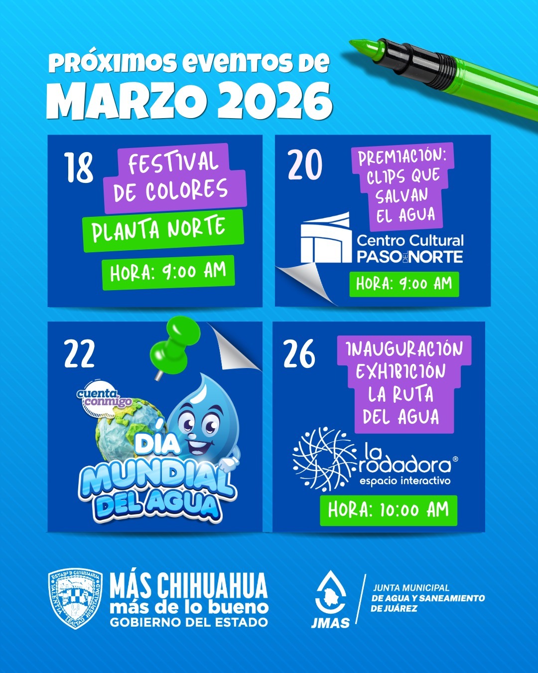 Realizará JMAS actividades en el Día Mundial del Agua.