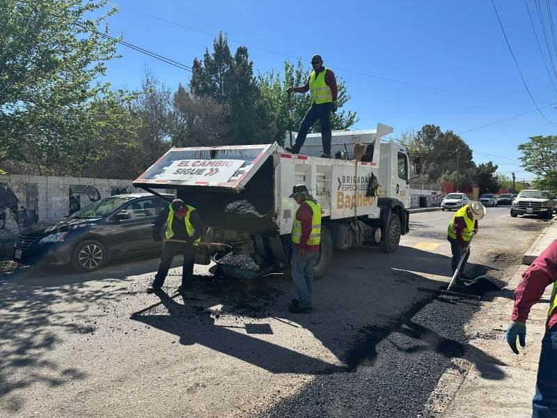 Reparan 142 baches en la colonia División del Norte