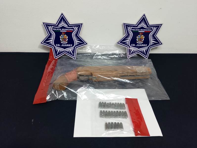 Detienen a un hombre con artefacto bélico hechizo y cartuchos útiles en la colonia Las Lilas