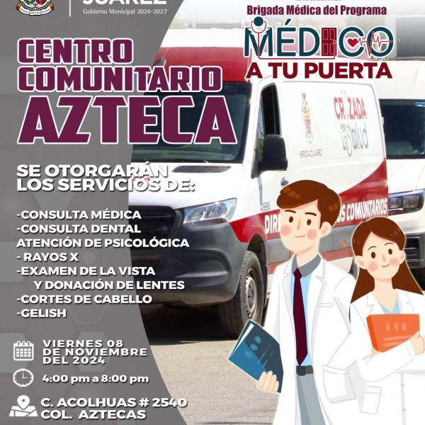 Acercarán servicios médicos gratuitos a la México 68