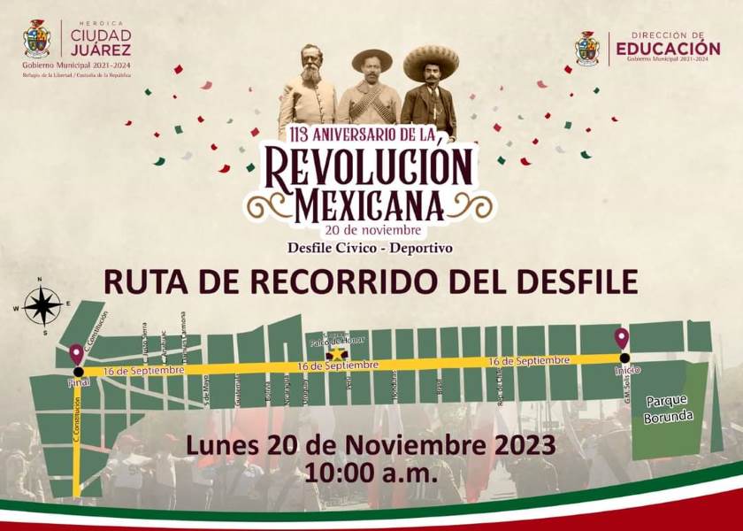 Invitan a juarenses a asistir este lunes al desfile