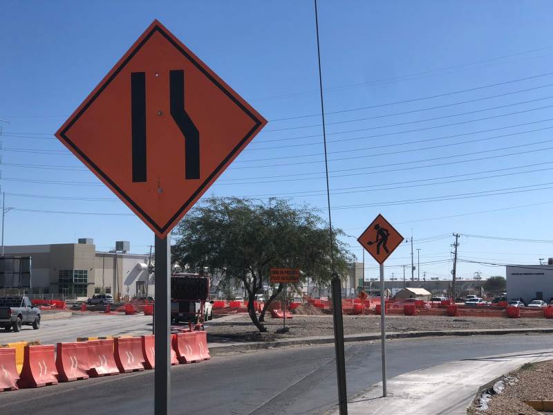 Desvían flujo vehicular de carriles centrales en el distribuidor vial Talamás Camandari