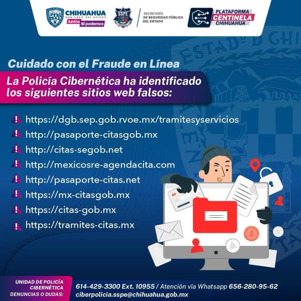 Alerta estado por paginas internet fraudulentas