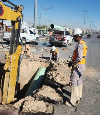 La JMAS repara hundimiento en la Santiago Troncoso