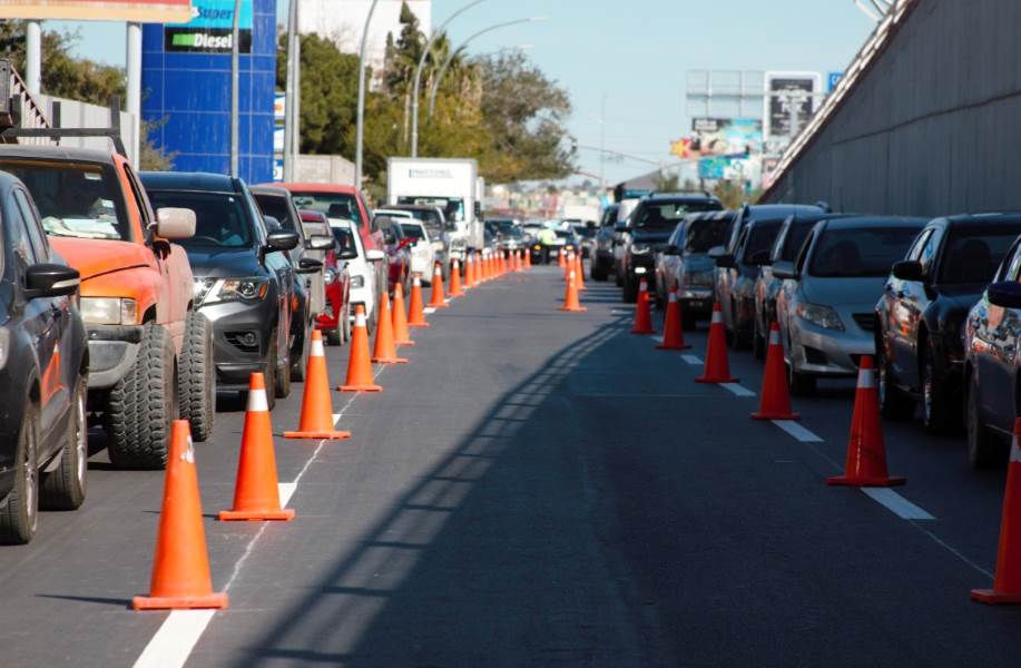 Delimita Control de Tráfico división de carriles en inmediaciones del puente Rotario