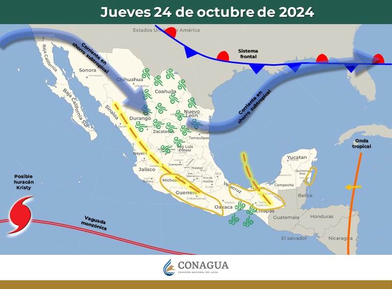 Pronostican lluvias ligeras y vientos durante próximos días en zonas del estado