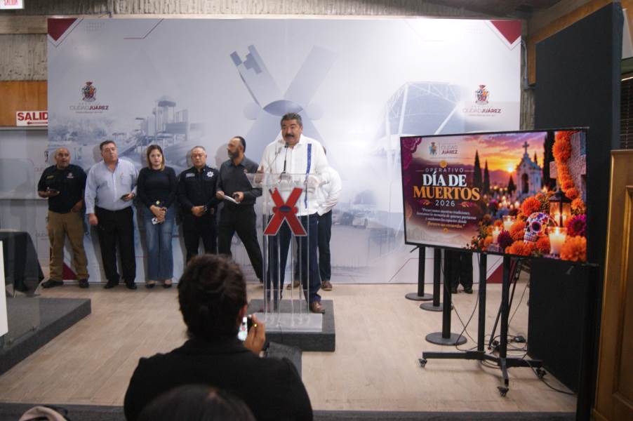 Refuerzan vigilancia en panteones de Juárez por Día de Muertos; esperan 544 mil visitantes