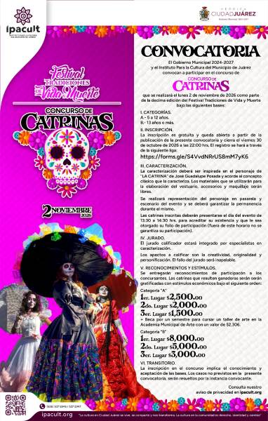 Invita IPACULT al Festival de Tradiciones de Vida y Muerte en el Centro Histórico