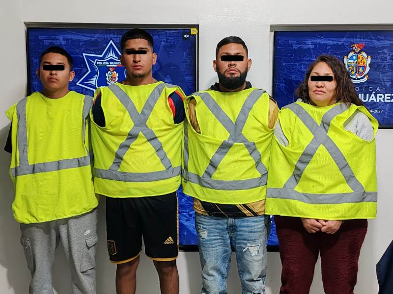 Detienen a cuatro personas con presunta cocaína en camioneta sin número de serie en Juárez