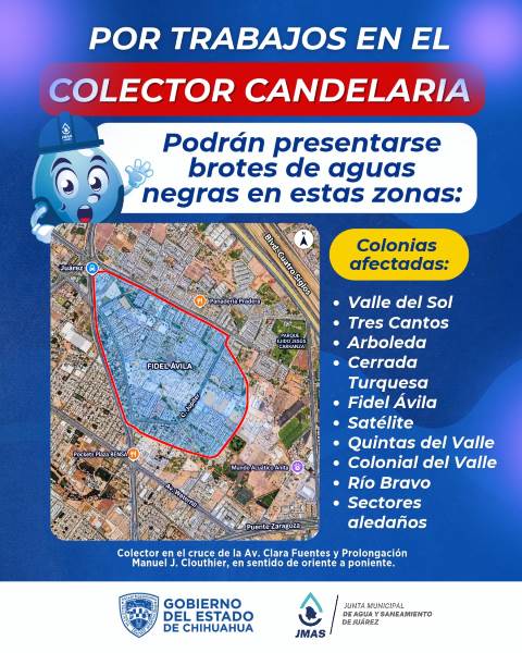 Alerta JMAS por posibles brotes de aguas residuales en Valle del Sol