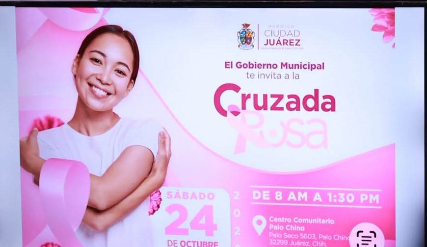 Llevarán Cruzada Rosa al Centro Comunitario Palo Chino este sábado en Juárez