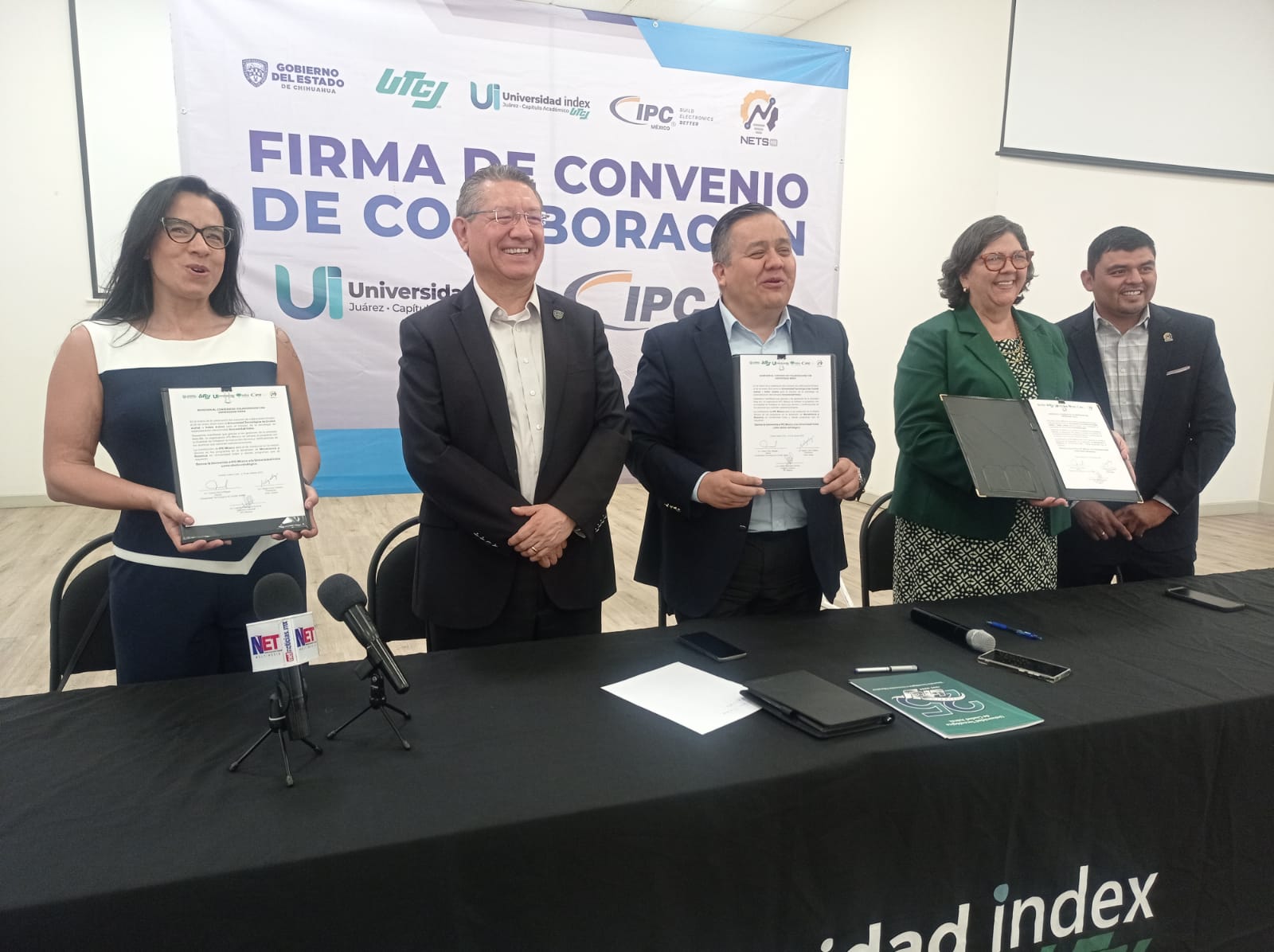 Firman convenio INDEX y UTCJ para mejorar capacitación.