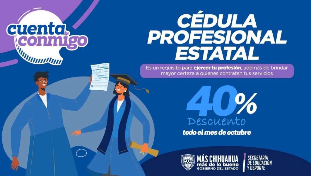 Ofrecen 40% de descuento en trámites de cédula profesional durante octubre