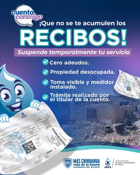 JMAS ofrece suspensión temporal del agua para evitar adeudos en viviendas deshabitadas