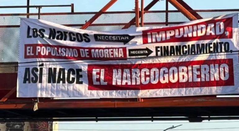 Justifica Policía Municipal retiro de lona por riesgo a la ciudadanía