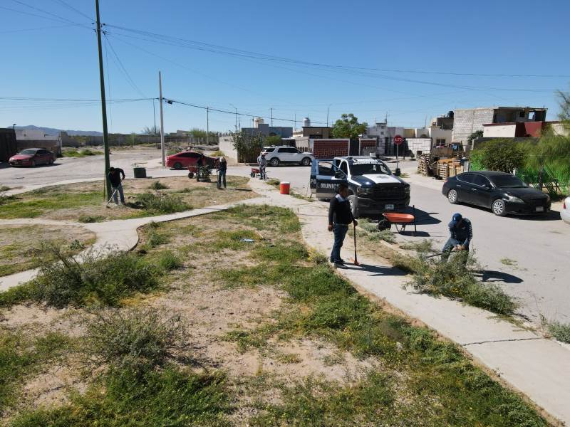 Interviene Policía Municipal Jardines de Roma II con limpieza y recuperación de espacios públicos
