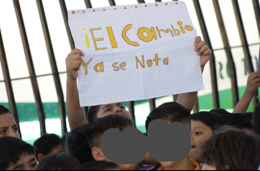 Entrega Presidente Municipal domo en la Escuela Primaria Forjadores de la Patria