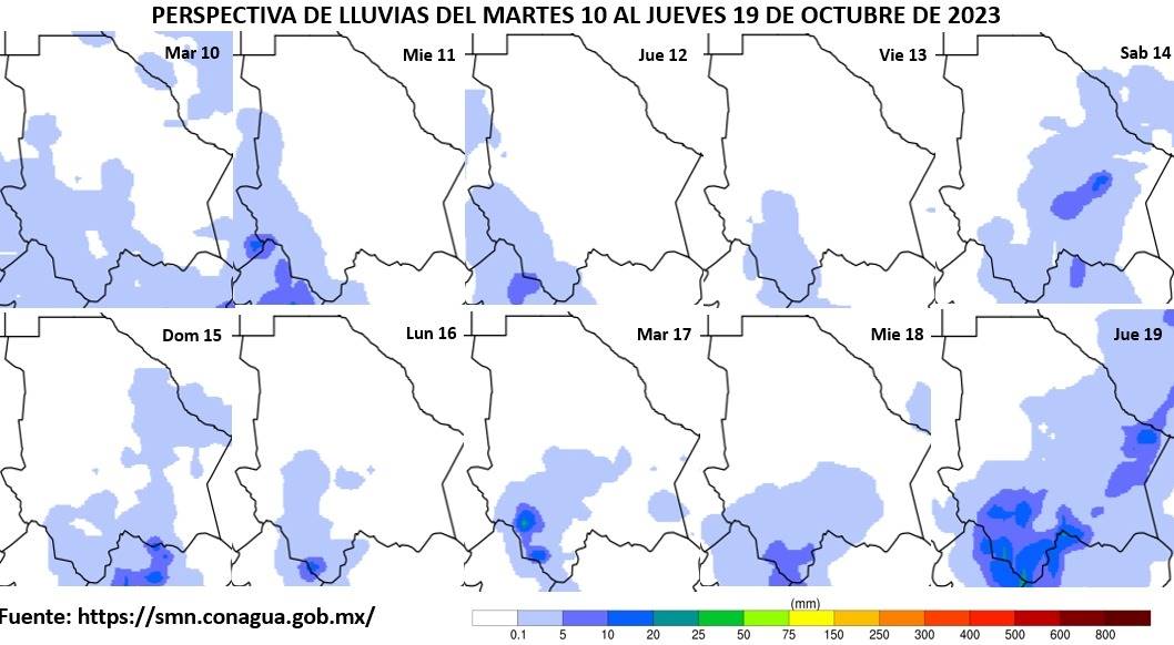 Pronostican precipitaciones para gran parte del territorio estatal