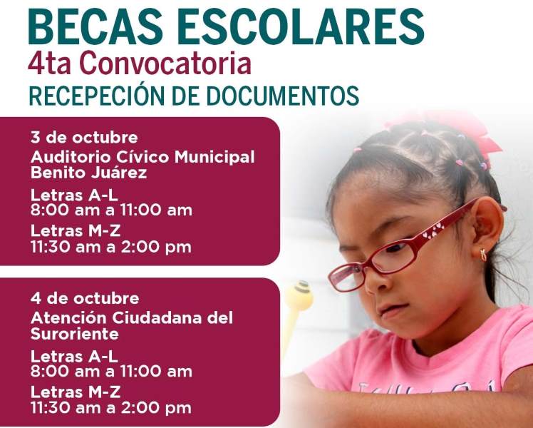 Convocan a tramitar becas escolares esta semana