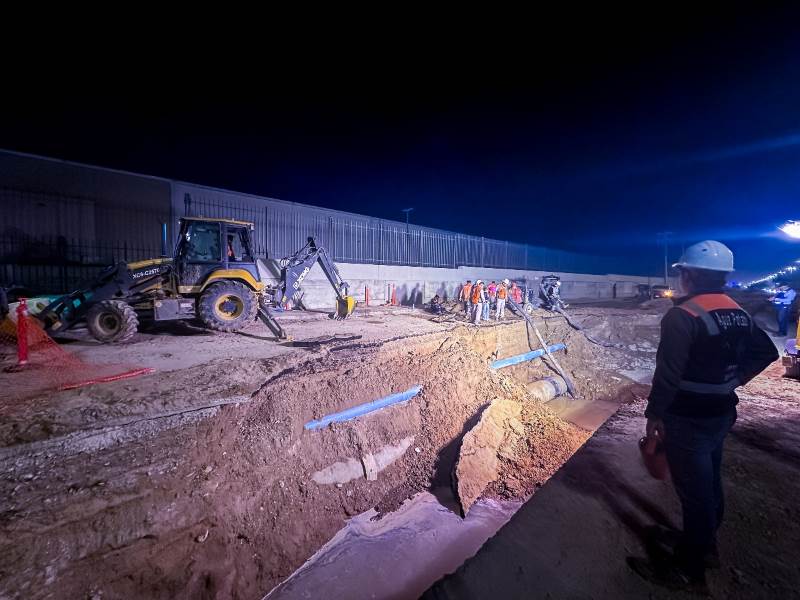 Tras mega fuga de agua la J+ reparo el desperfecto generado por empresa privada