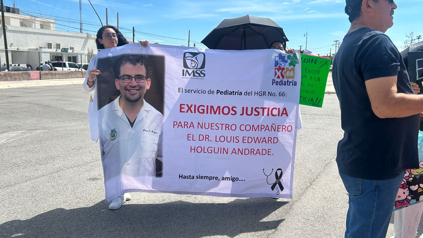 Prevalecen manifestaciones durante estadía de Sheinbaum en Juárez.