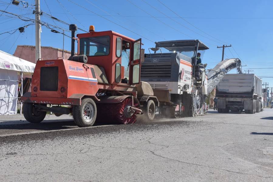 Repavimentan calle 21 de Marzo en la Melchor Ocampo