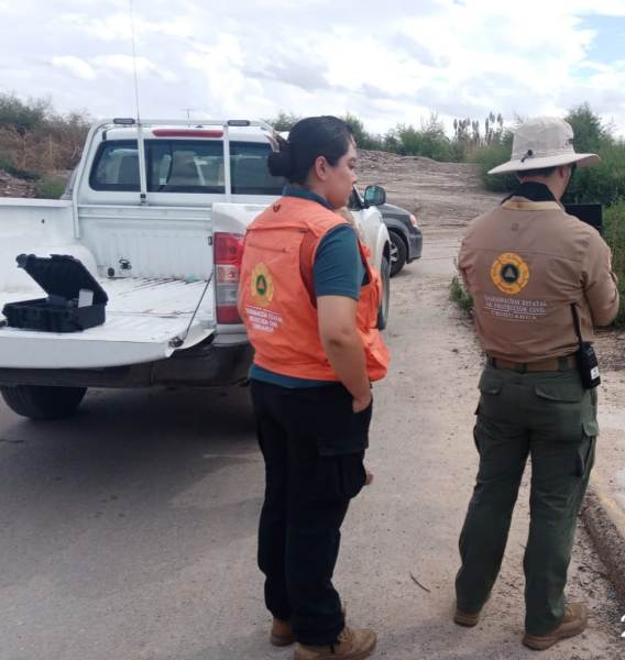 Protección Civil estatal coordina atención por lluvias en Juárez y Buenaventura