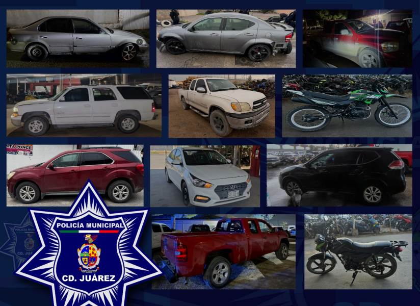 Recupera SSPM 12 vehículos con reporte de robo durante operativo en Ciudad Juárez