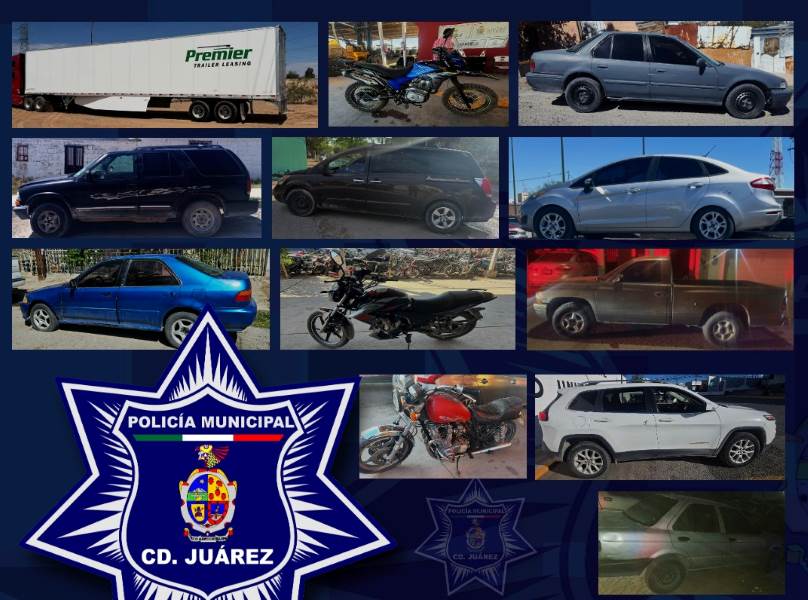 Recupera SSPM 13 vehículos con reporte de robo en Juárez