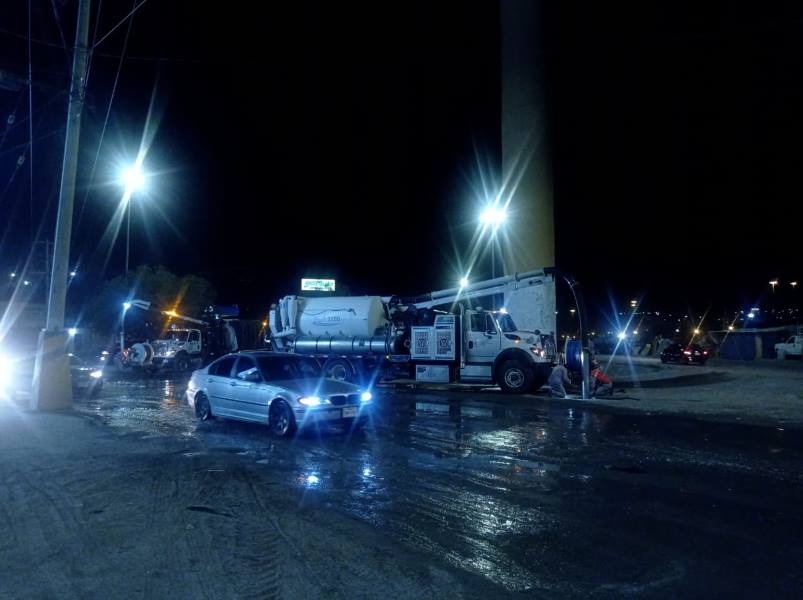 La JMAS realizó operativo nocturno de drenaje