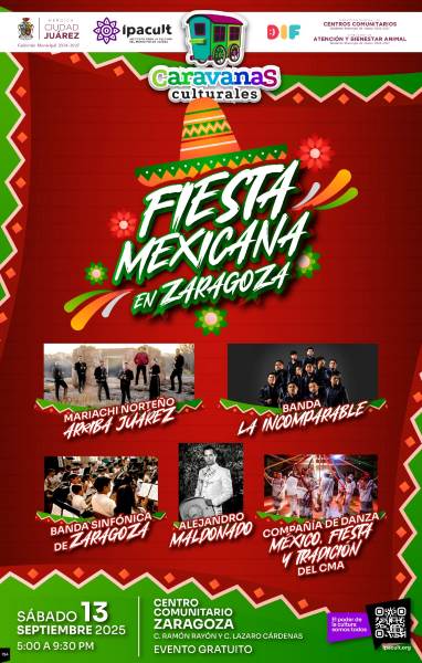 Caravana Cultural llevará la “Fiesta Mexicana en Zaragoza” al Centro Comunitario este sábado