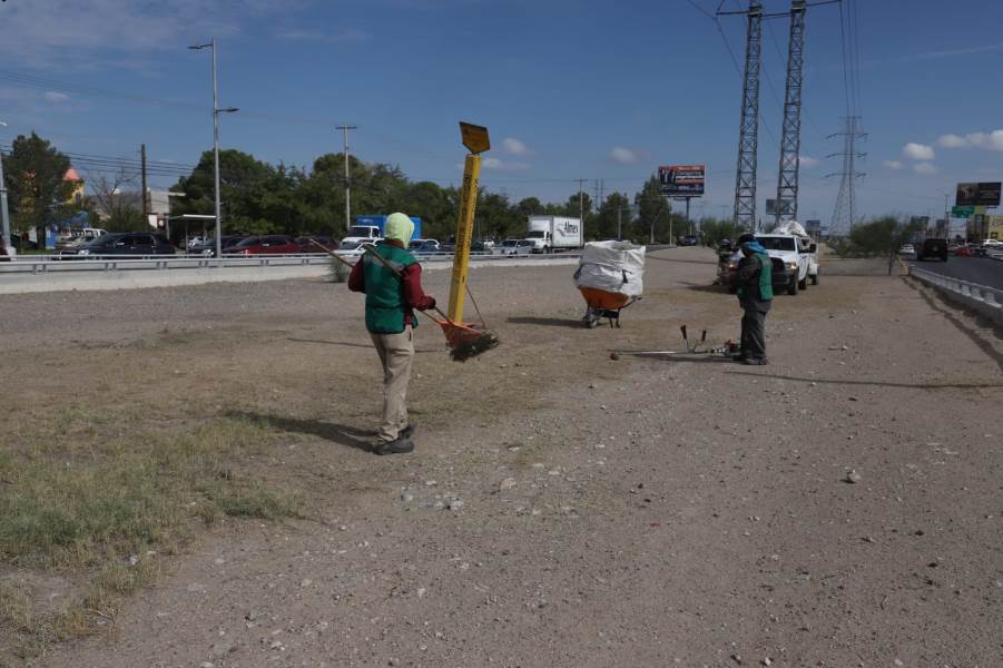 Avanza programa Cruzada del Cambio con limpieza en avenida De las Torres