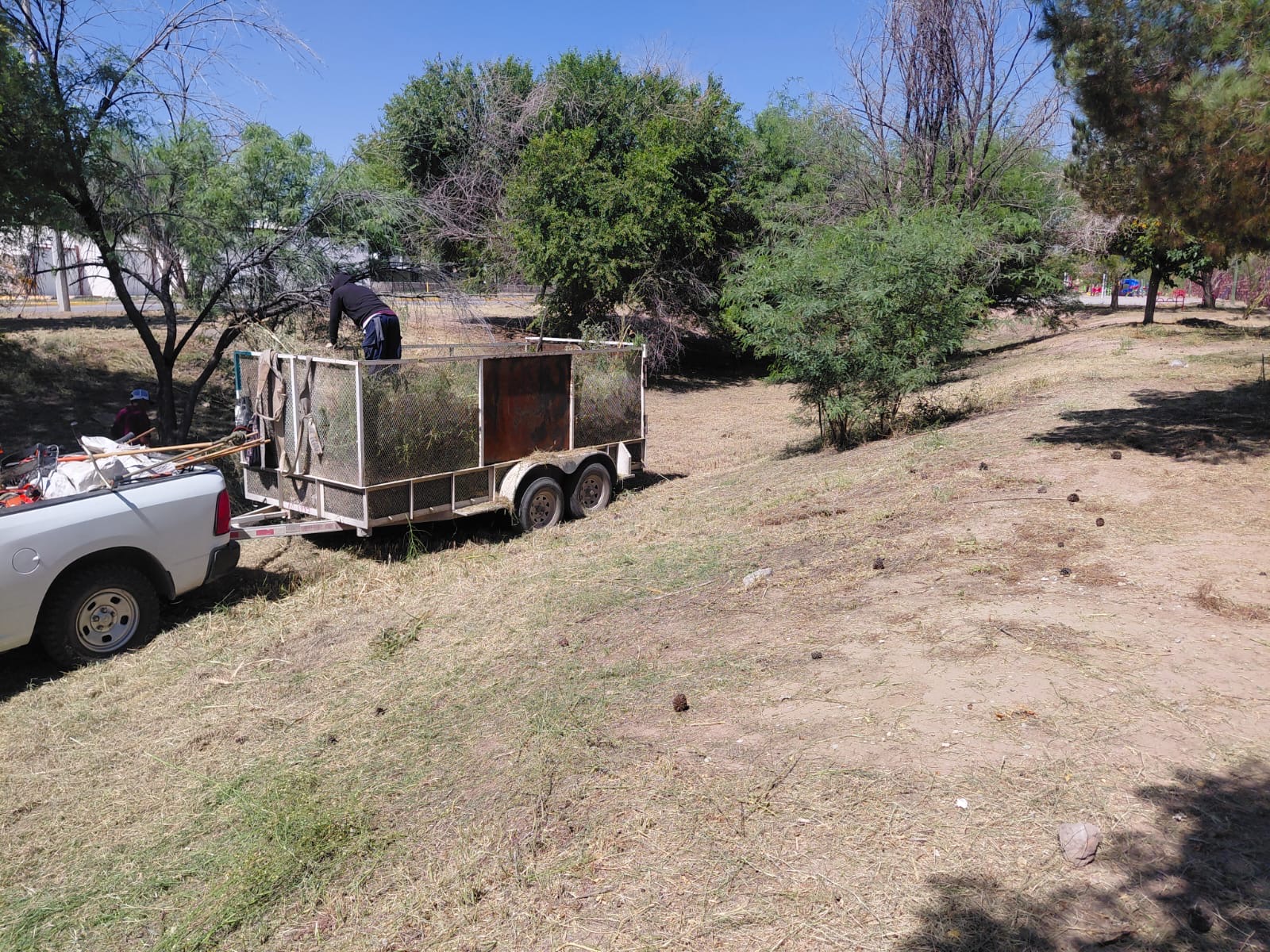 Dan mantenimiento a parques de Quintas del Valle