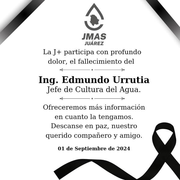 Falleció Edmundo Urrutia Beall, funcionario de la JMAS