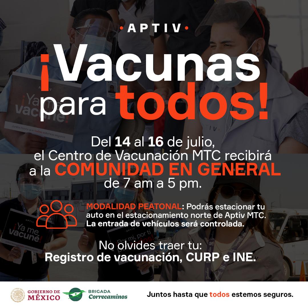 Aptiv abre al público en general centro de vacunación  