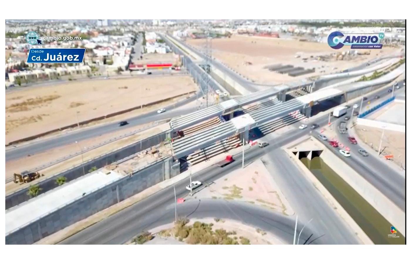 Entrega de puentes y pasos a desnivel de Corredor Multimodal en Juárez concluirá este verano
