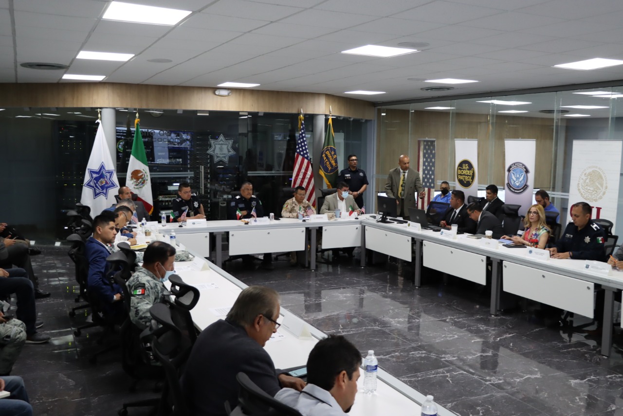 Titular de la Policía Municipal recibe a autoridades americanas y mexicanas en reunión “Binacional de Seguridad Fronteriza”